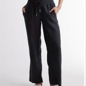 Quince Black Track Pants Relaxed Fit Joggers